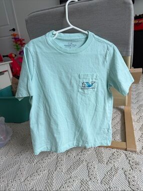 Vineyard Vines Kids Short-Sleeve Pocket Tee in Aqua